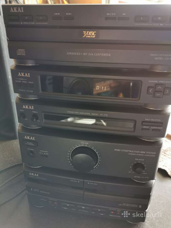 Akai muzikinis centras Tp 570 ir kolonėlės Sr 570 - nuotraukos Nr. 2