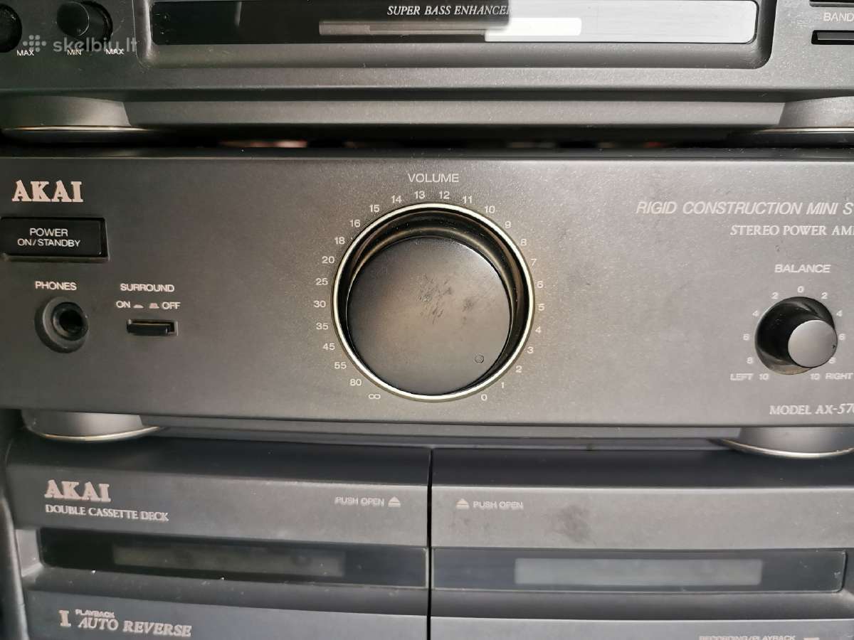 Akai muzikinis centras Tp 570 ir kolonėlės Sr 570 - nuotraukos Nr. 4