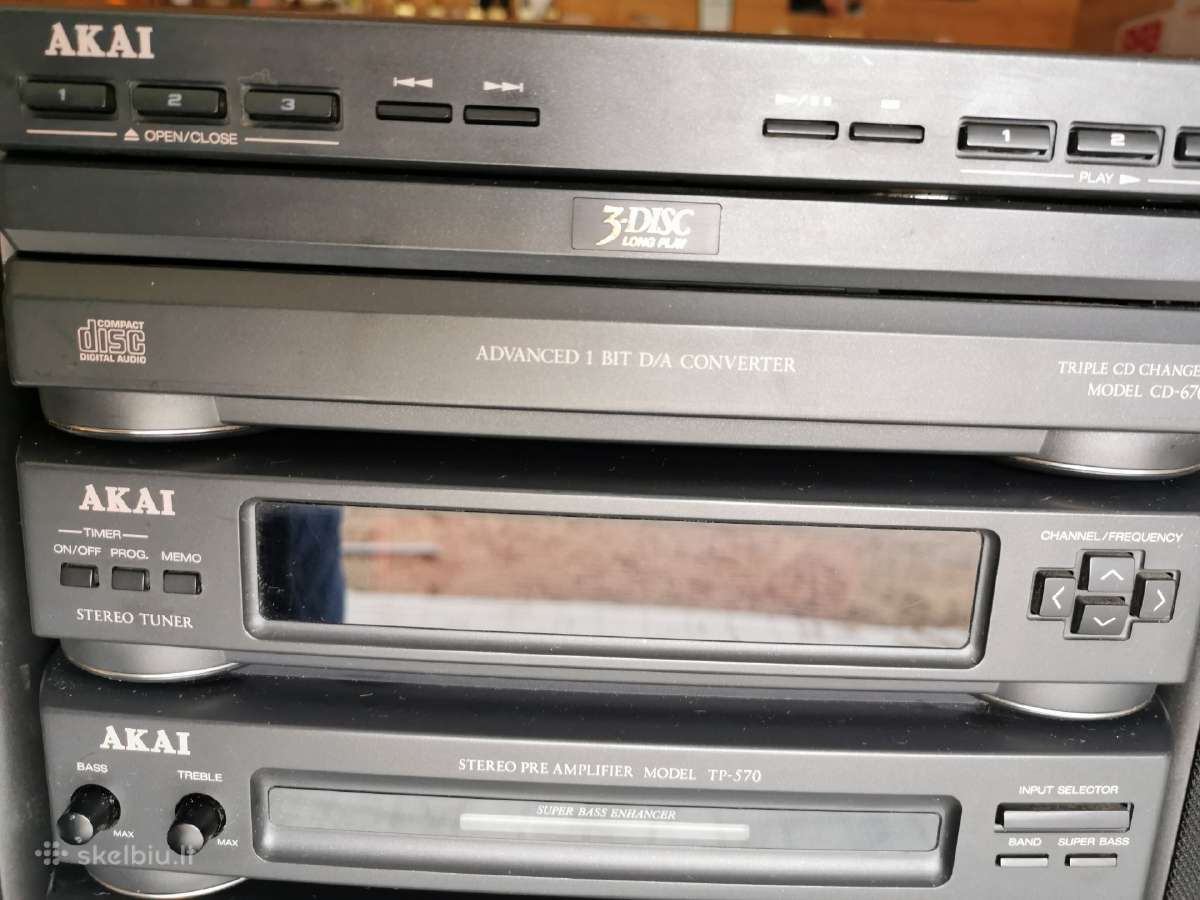 Akai muzikinis centras Tp 570 ir kolonėlės Sr 570 - nuotraukos Nr. 5