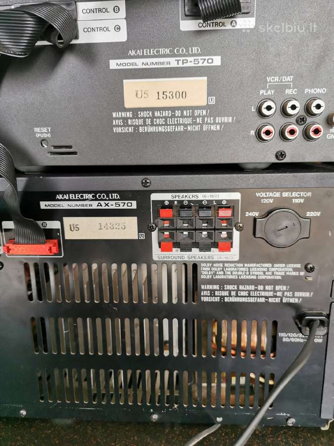 Akai muzikinis centras Tp 570 ir kolonėlės Sr 570 - nuotraukos Nr. 7