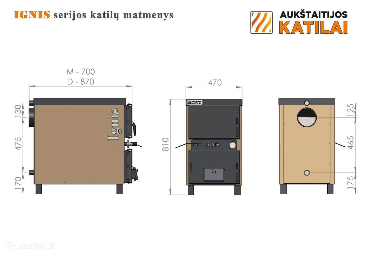 Katilas - viryklė "Ignis" 10kw ir 15kw - nuotraukos Nr. 3