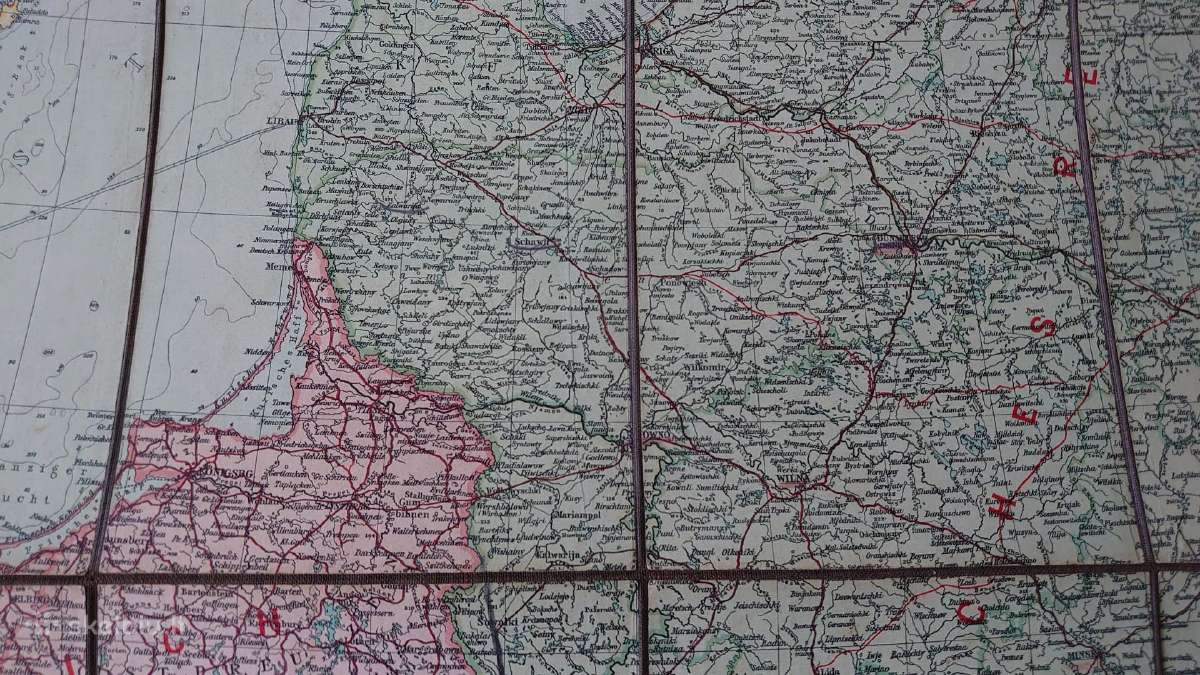 Originalus žemėlapis Vokietijos-rusijos pasienis - nuotraukos Nr. 2
