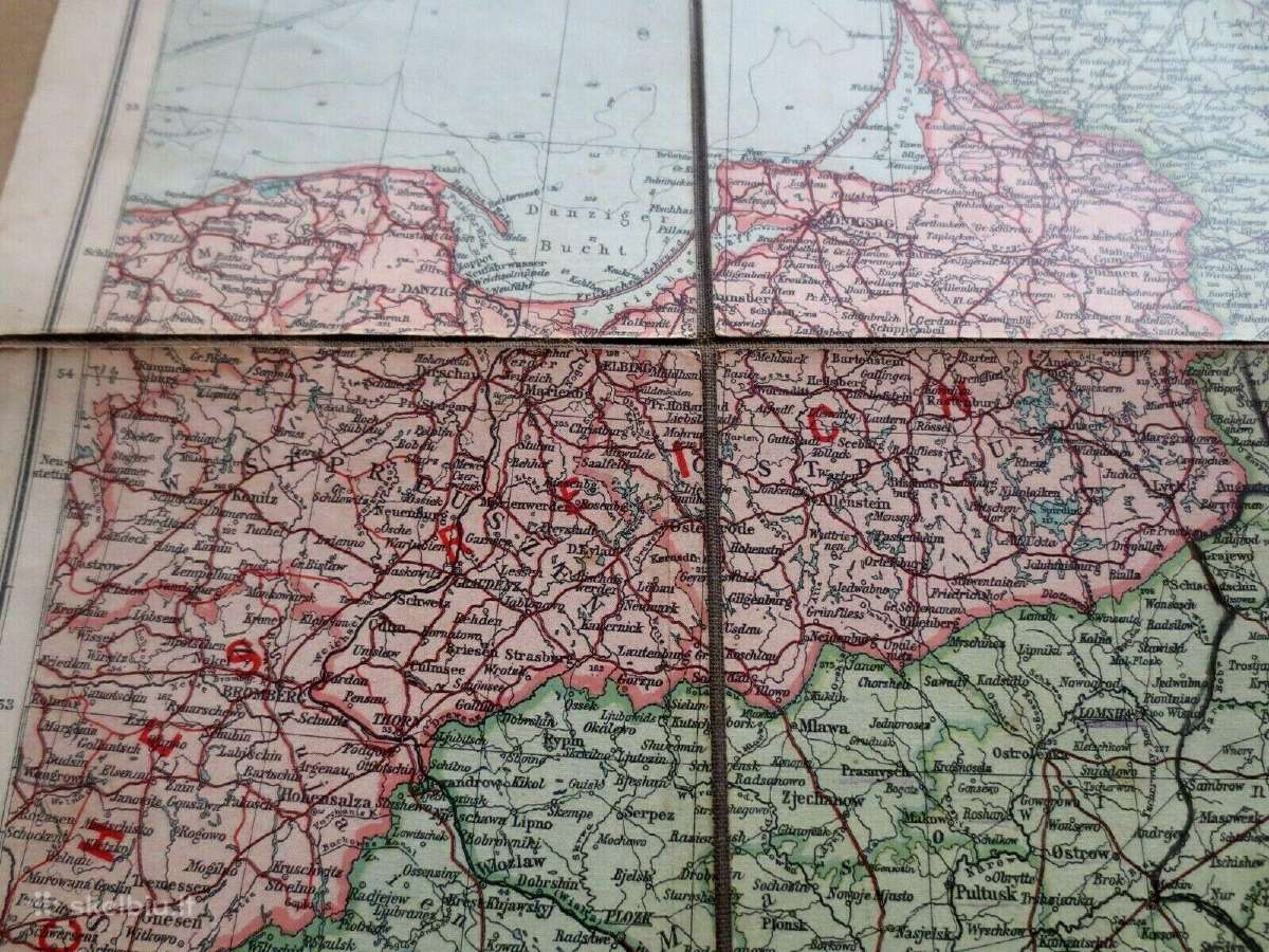 Originalus žemėlapis Vokietijos-rusijos pasienis - nuotraukos Nr. 10