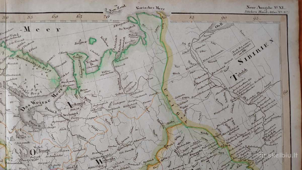 1833 m. Europos (Rusijos, Prūsijos .) žemėlapis - nuotraukos Nr. 4