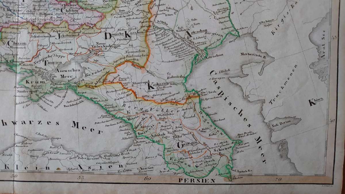1833 m. Europos (Rusijos, Prūsijos .) žemėlapis - nuotraukos Nr. 5