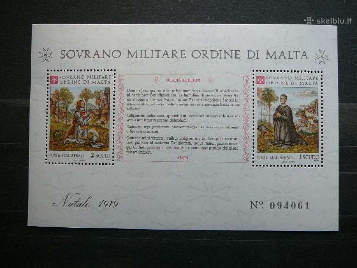 Sv. Kaledos Maltos Ordinas Mnh mt261s