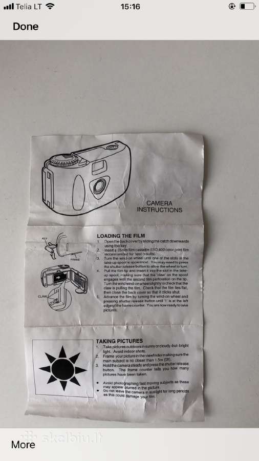 Juostinis fotoaparatas - nuotraukos Nr. 5