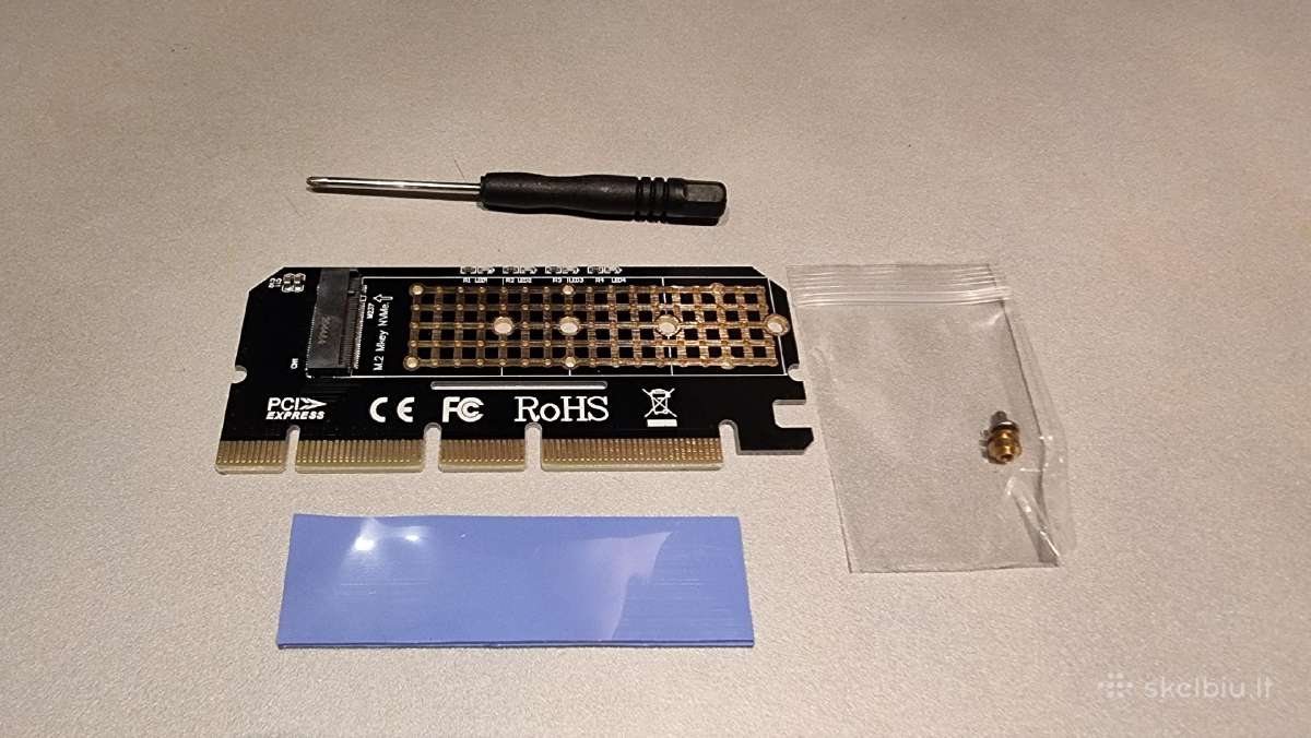 Pcie to SSD M.2 Nvme adapter ir Pcie x4 x8 x16 - nuotraukos Nr. 3