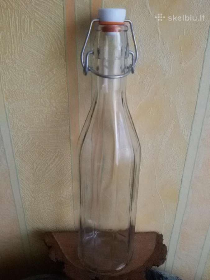 Tamsaus stiklo butelius amfora 0,5l vaistažolėms - nuotraukos Nr. 4