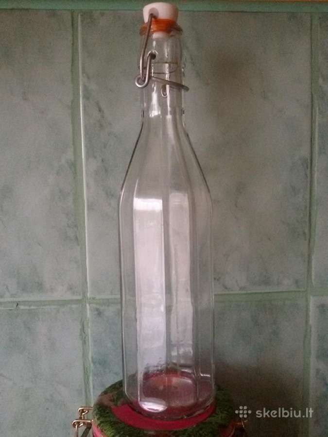 Tamsaus stiklo butelius amfora 0,5l vaistažolėms - nuotraukos Nr. 6