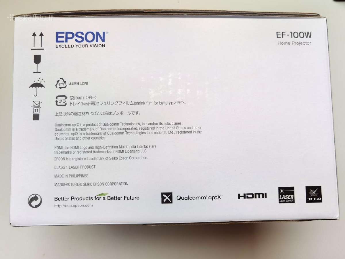 Lazerinis išmanus Epson Ef-100w projektorius - nuotraukos Nr. 4