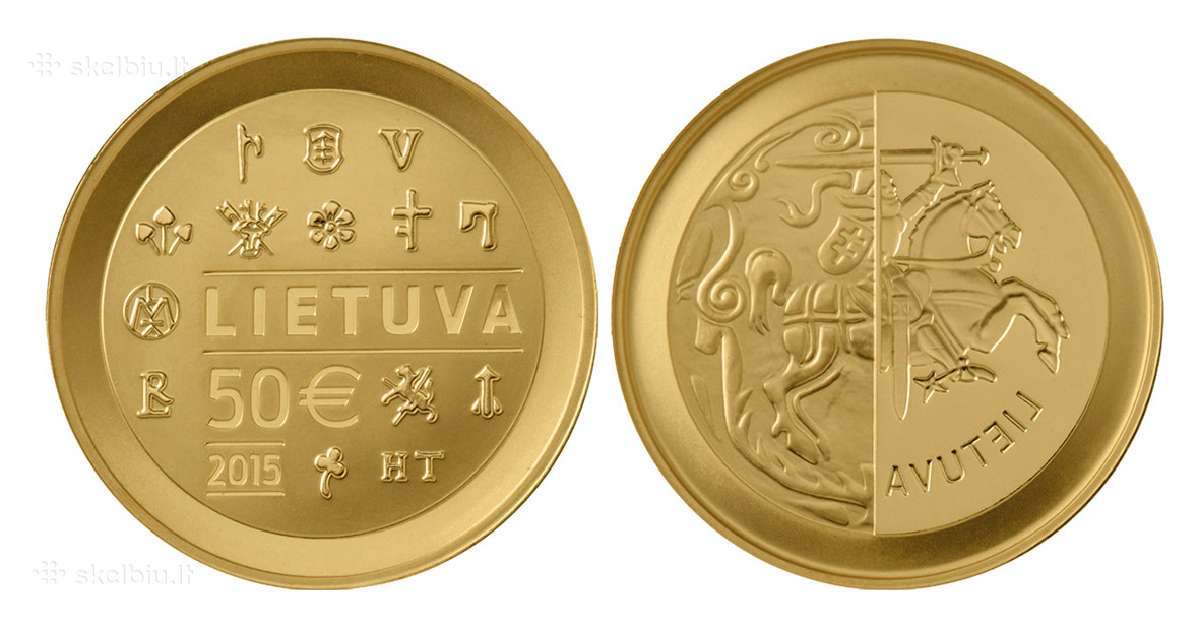 Pirksiu auksinę monetą 50 eurų LDK kalyba