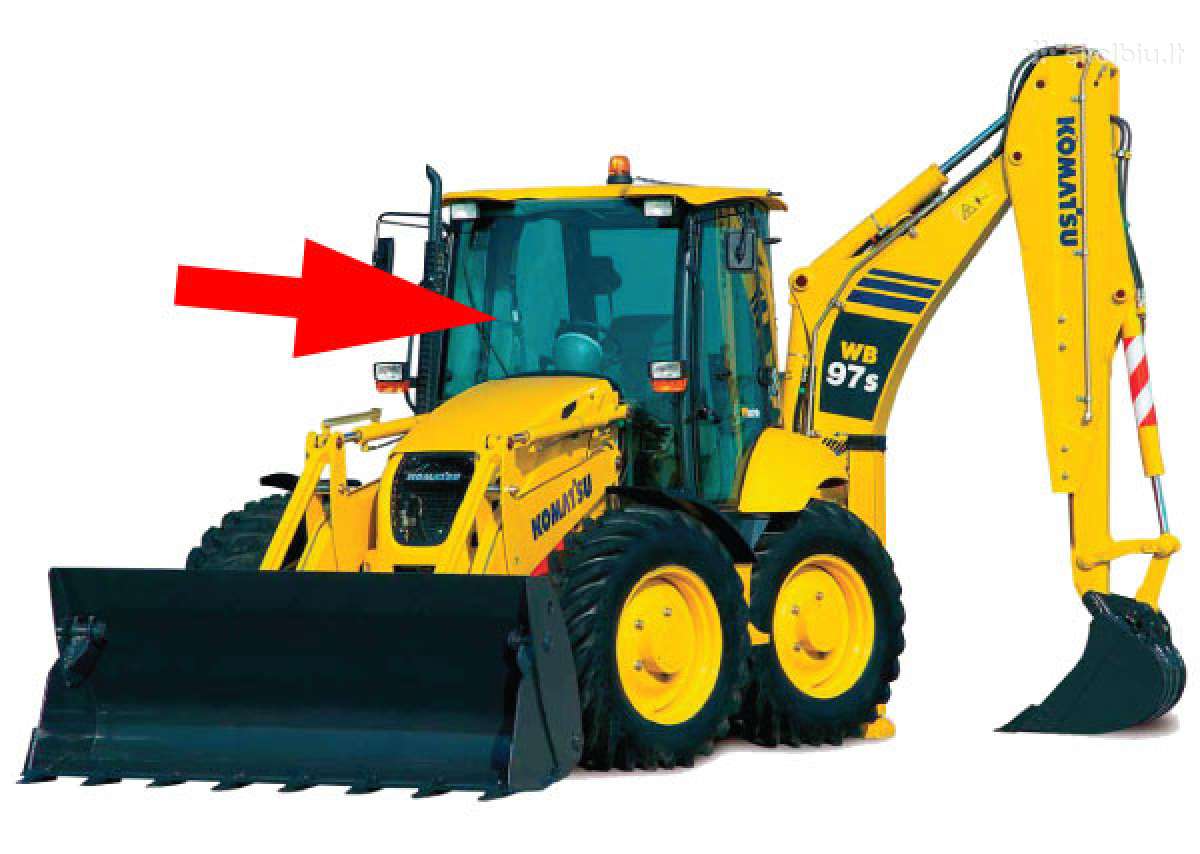 Komatsu stiklai: priekinis, durys, galinis ir kt. - nuotraukos Nr. 7