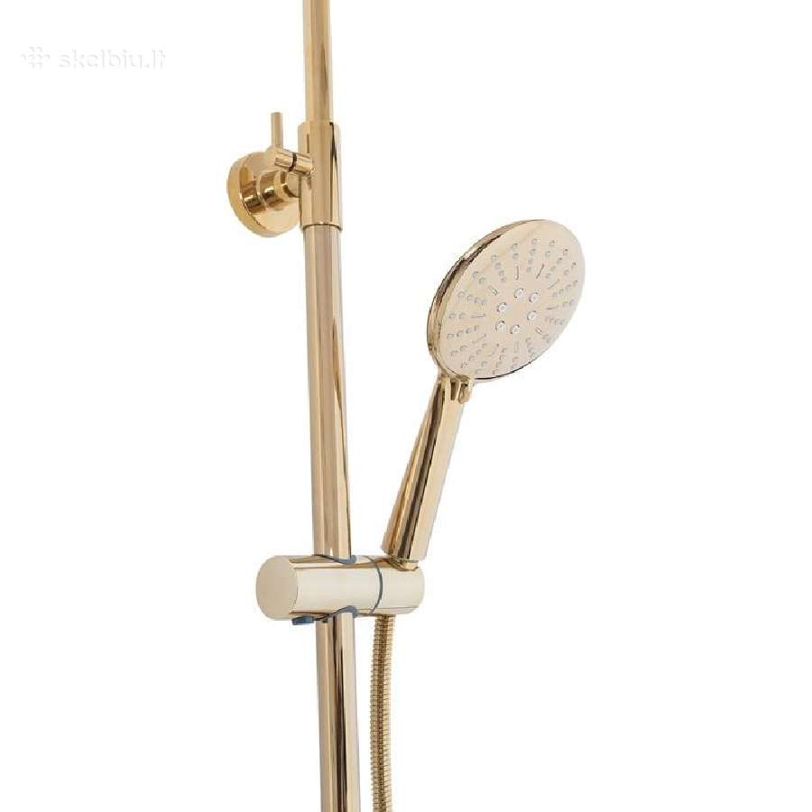 Auksinis termostatinis Dušo maišytuvas Lungo Gold - nuotraukos Nr. 6