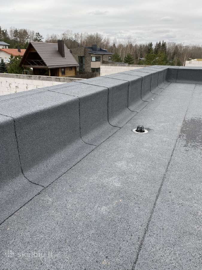 Plokščiu stogu dengimas, stogdengiai - nuotraukos Nr. 16