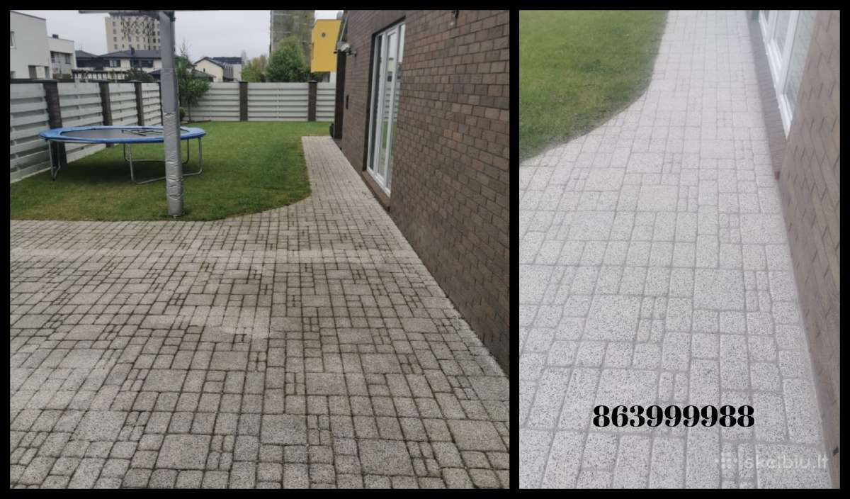 Fasadų, trinkelių, stogų, kiemo plovimas valymas. - nuotraukos Nr. 19