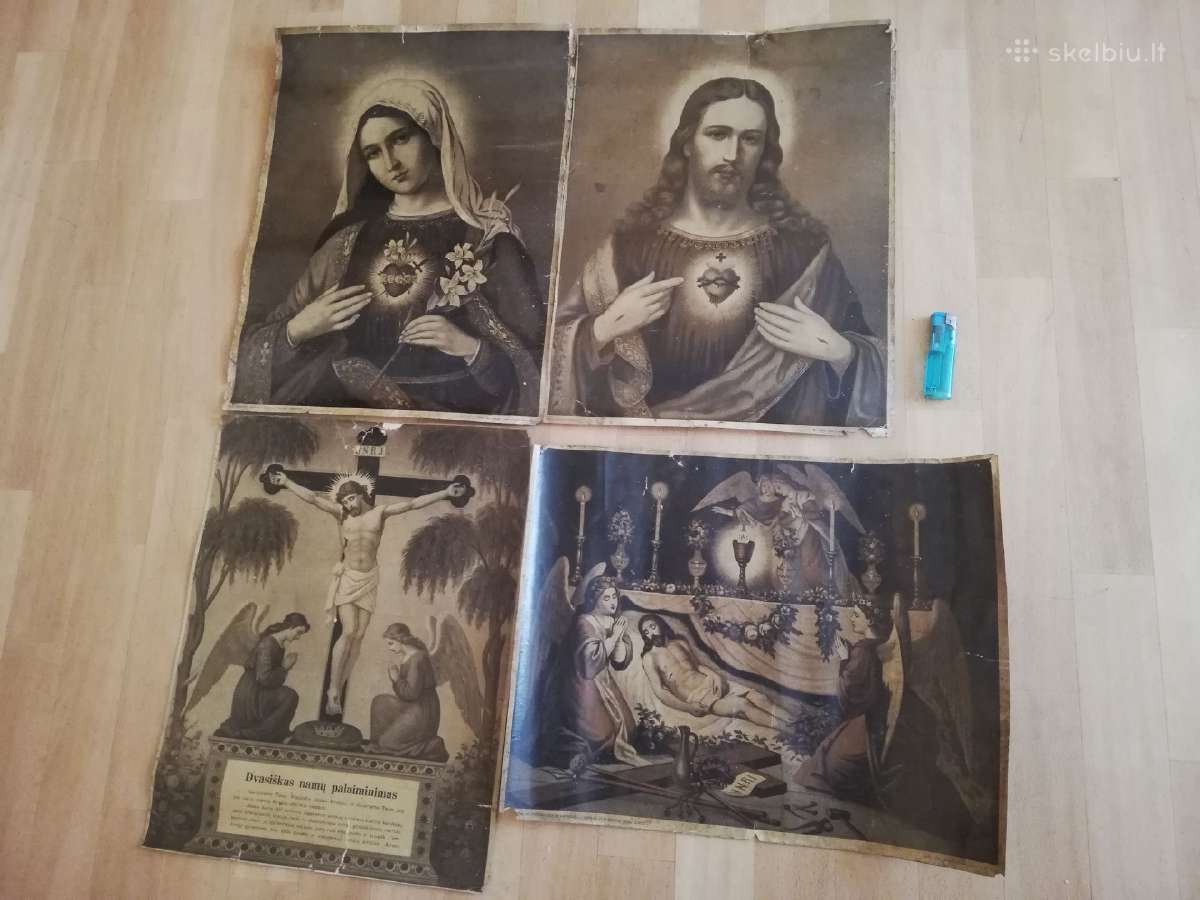 Senos religines litografijos.