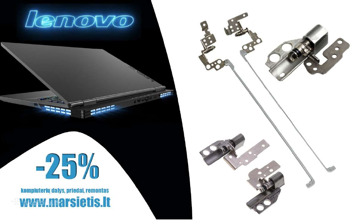 Pigiausiai. Lenovo kompiuterio lankstai, vyriai, e - nuotraukos Nr. 3