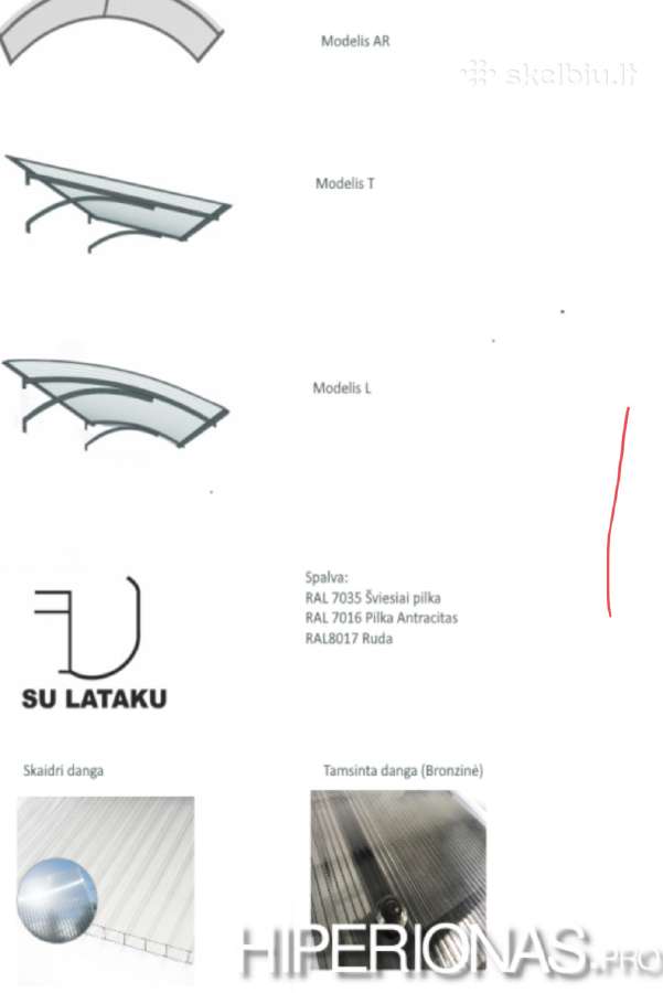 Apsauginiai stogeliai įejimo durims, įrengimas - nuotraukos Nr. 14