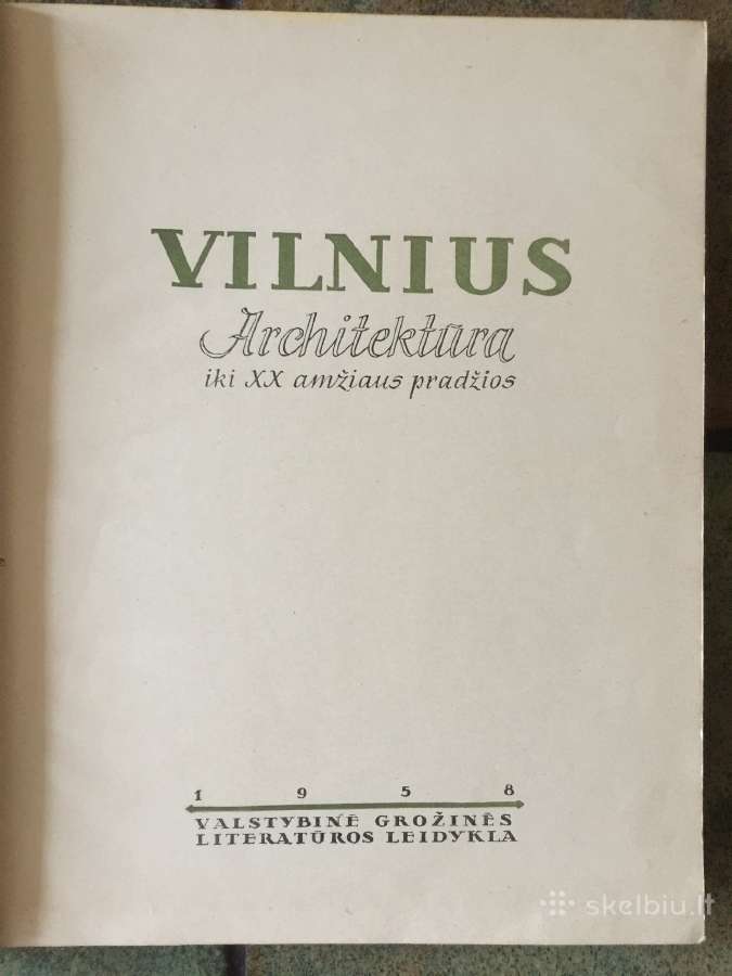 Jurginis Vilnius Architektūra iki XX a. pr. 1958 m - nuotraukos Nr. 2