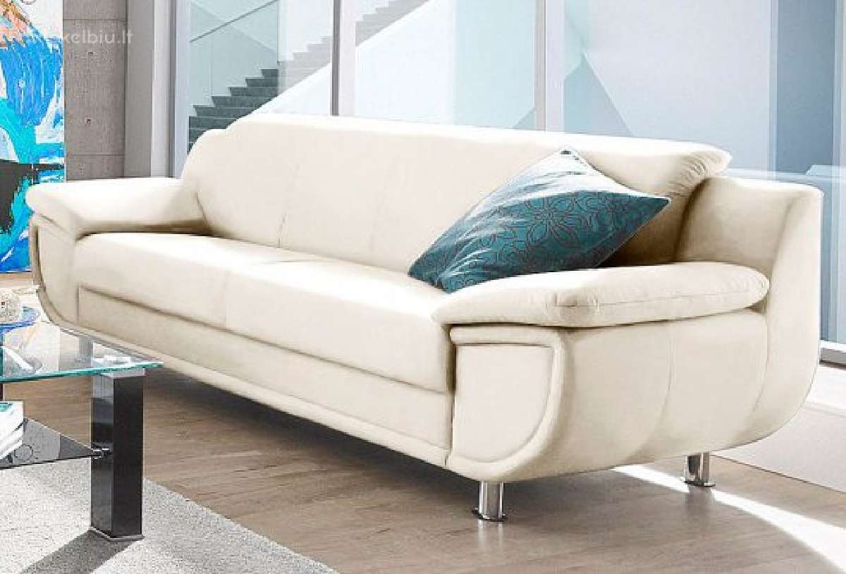 Sofa 3 -trivietė "Rondo" vokiška naturali oda - nuotraukos Nr. 2
