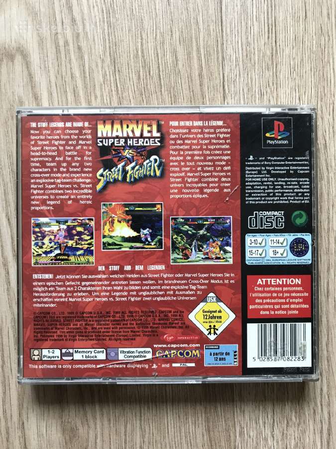 Marvel Super Heroes vs Street fighter Ps1 Pal - nuotraukos Nr. 2