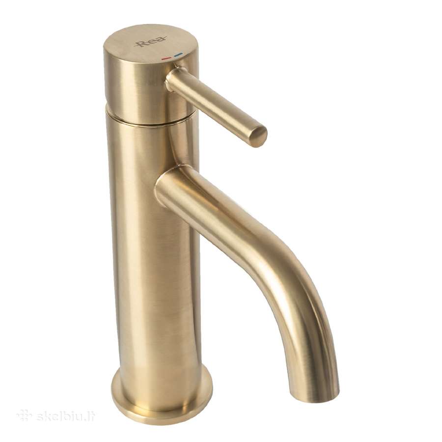 Auksinis Praustuvo maišytuvas Lungo Brushed Gold