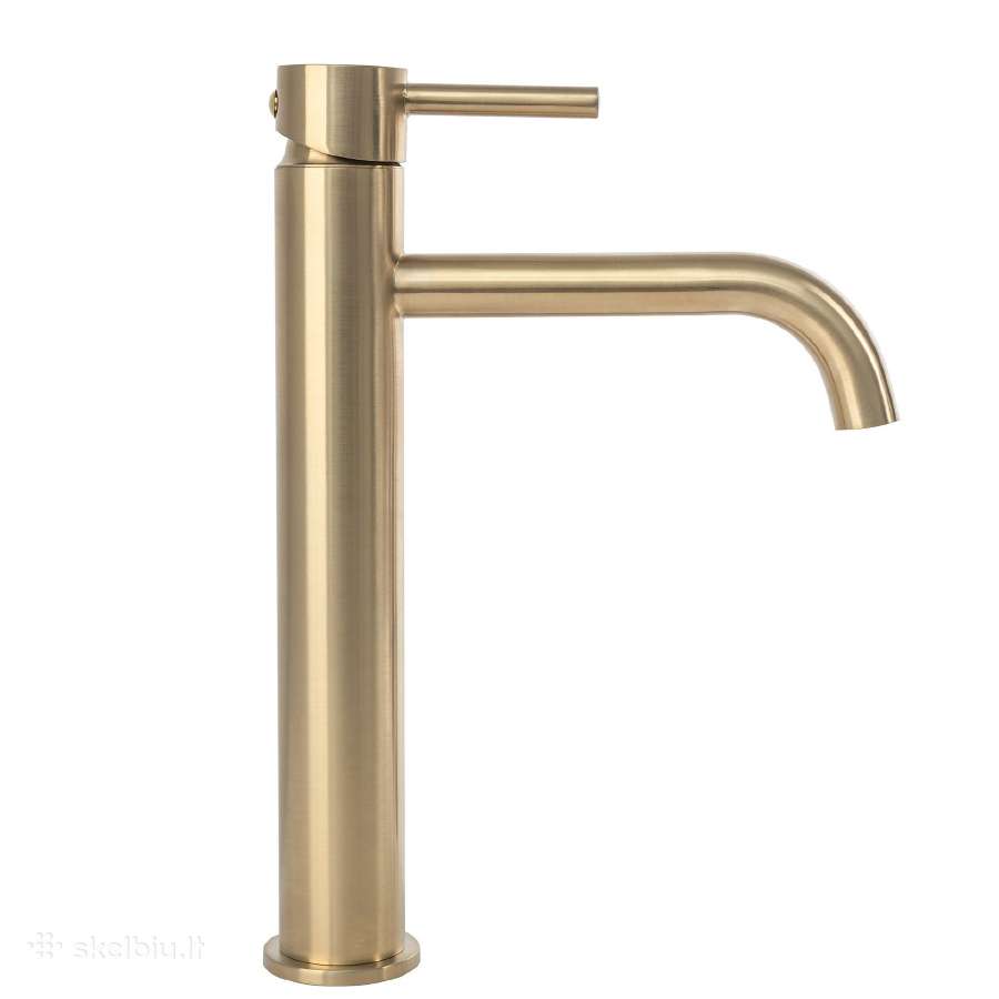 Auksinis Praustuvo maišytuvas Lungo Brushed Gold - nuotraukos Nr. 4