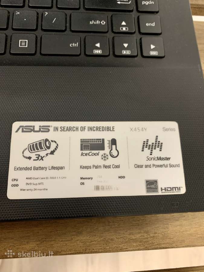 Asus X454y - nuotraukos Nr. 7
