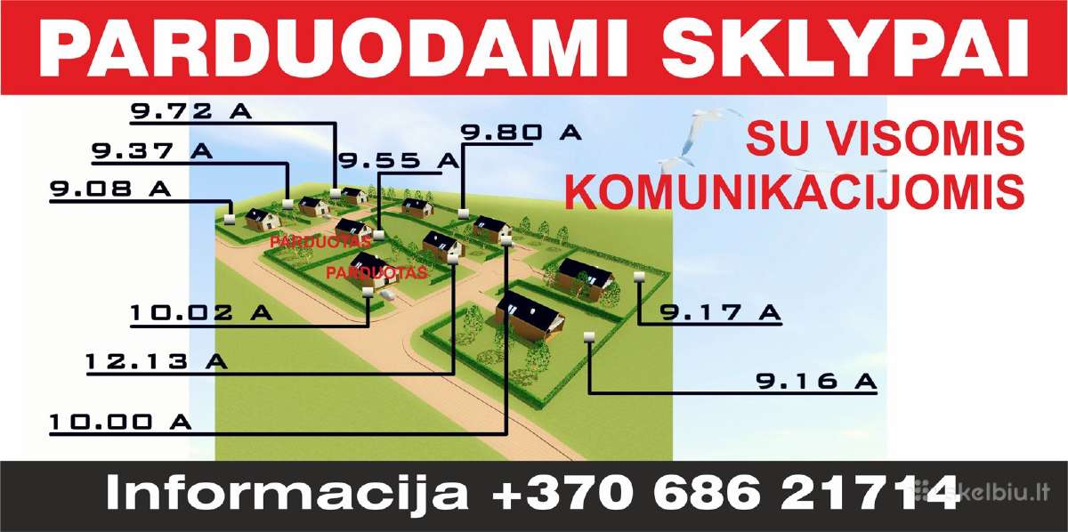 Sklypai su visomis miesto Komunikacijomis! - Skelbiu.lt