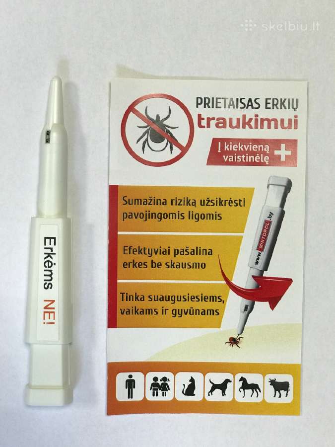 Prietaisas erkių traukimui