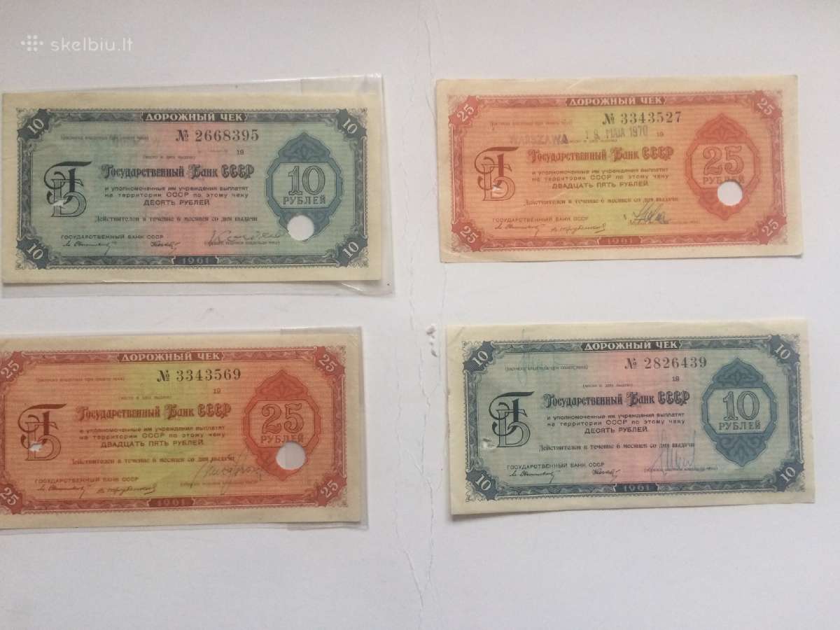 Parduodu keliones čekus 1961 metu leidimo - nuotraukos Nr. 3