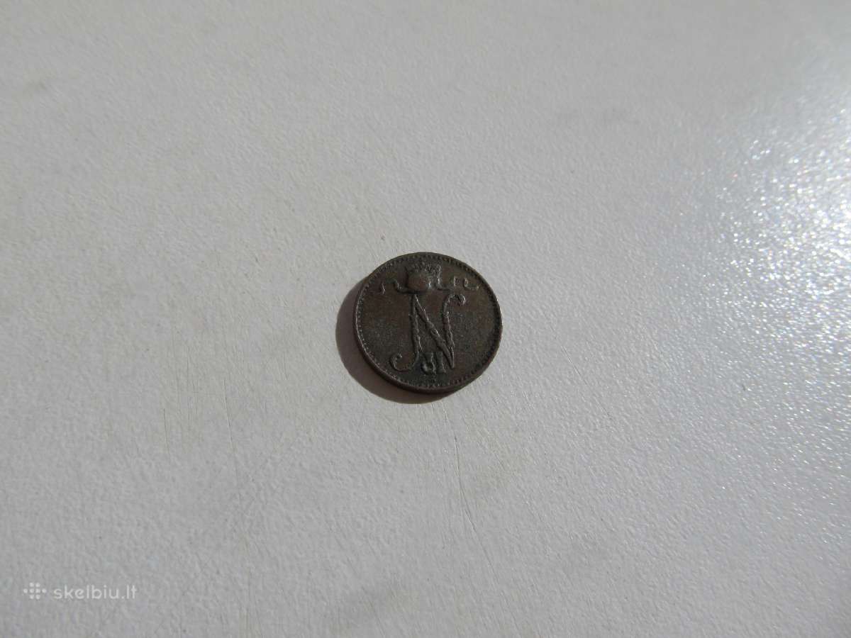 1 penni , Rusija Suomija , 1907 - nuotraukos Nr. 2