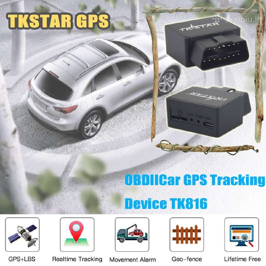 Automobilio GPS seklys "Tkstar" į Obd jungtį