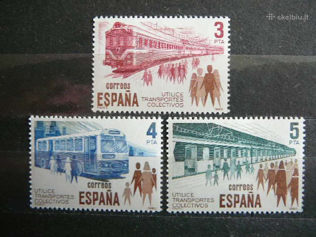 Transportas Ispanija 1980 Mnh sp2452s