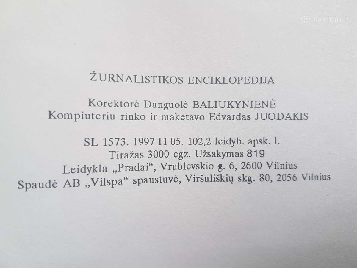 Žurnalistikos Enciklopedija ir kitos knygos - nuotraukos Nr. 2