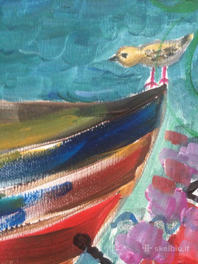 The painting - Būk Laiminga / Goldfish Painting - nuotraukos Nr. 12