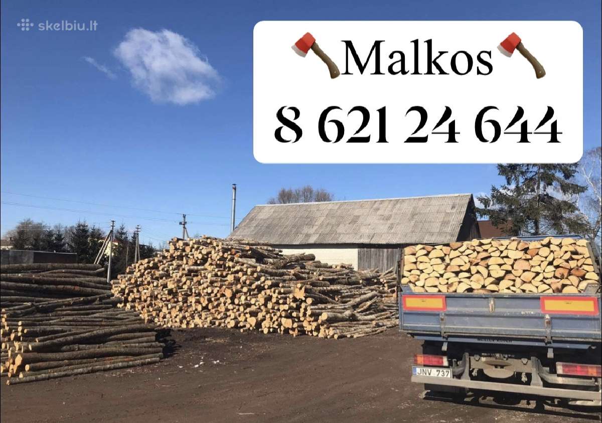 Malkos beržo malkos juodalksnio malkos - nuotraukos Nr. 9