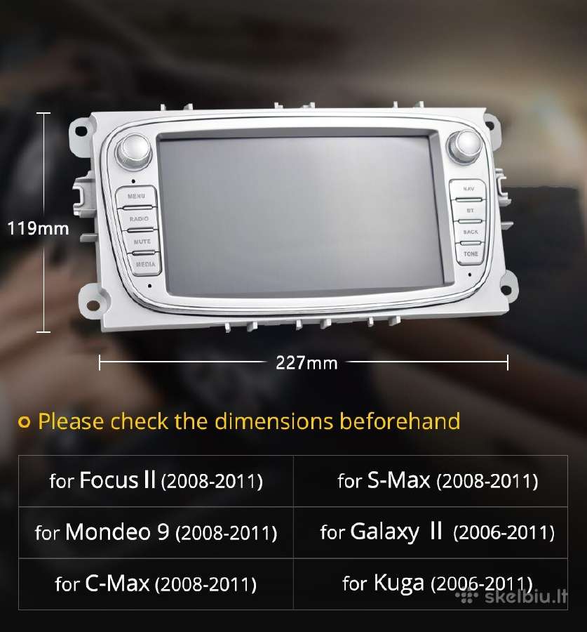 Ford Android 2gb RAM Multimedia Dvi Spalvos Liečia - nuotraukos Nr. 6