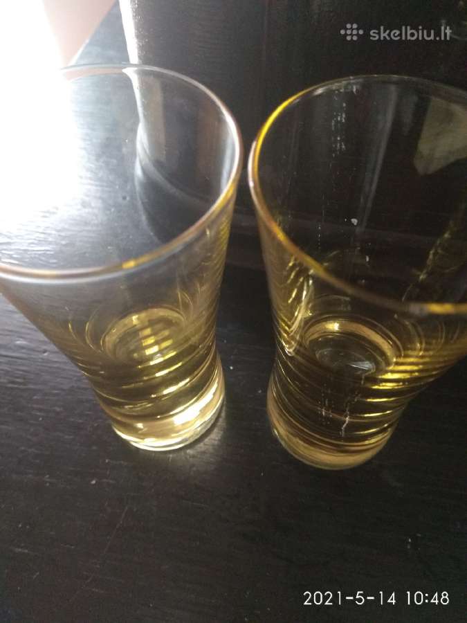 Parduodu vintazines geltono stiklo taures - nuotraukos Nr. 3