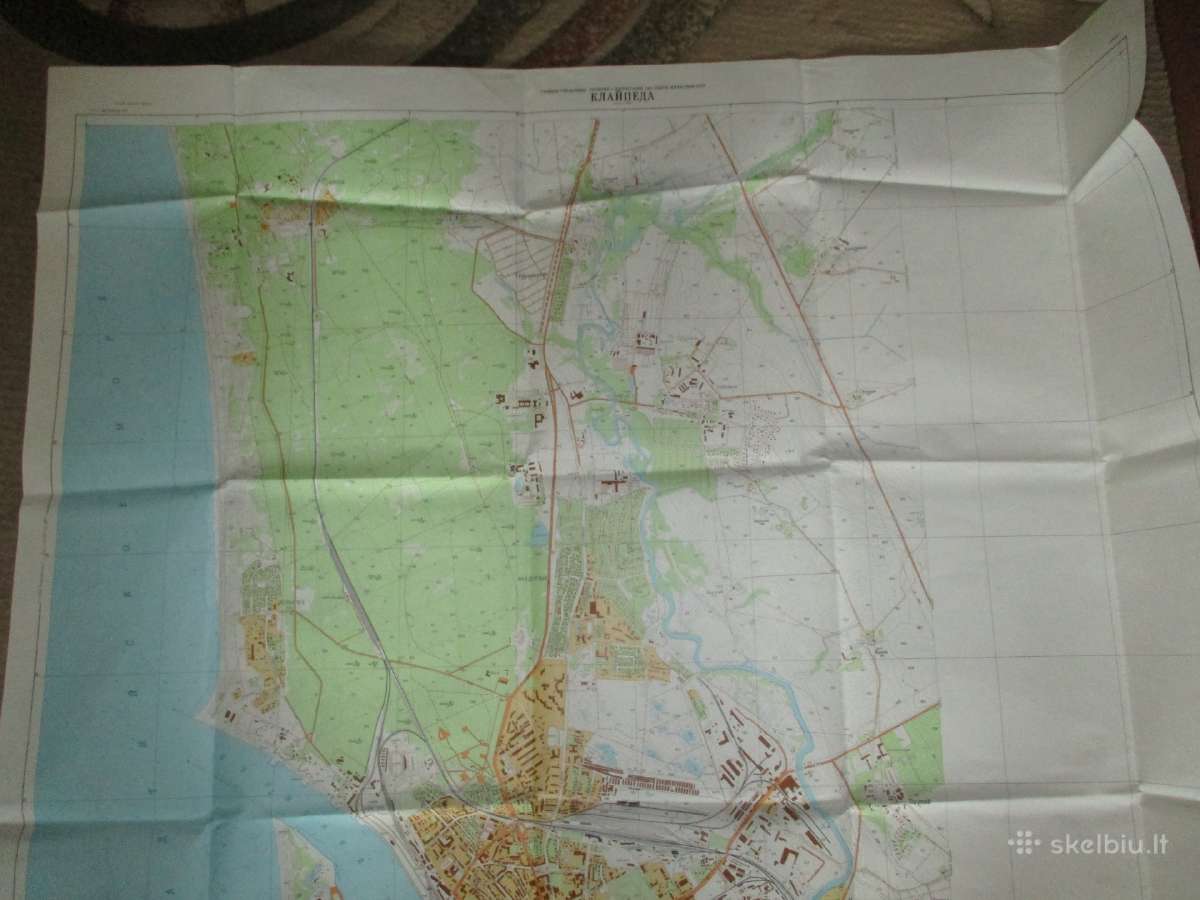 1990 metų Klaipėdos smulkus žemėlapis - nuotraukos Nr. 2