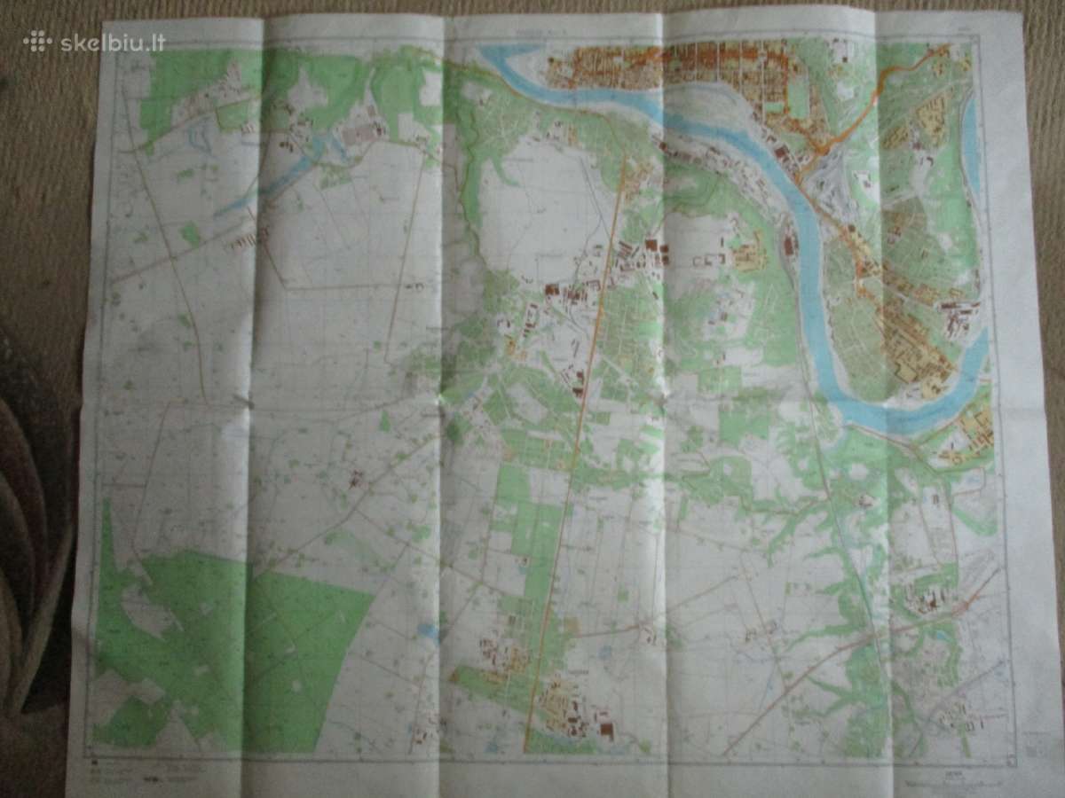 1987 metų rusiškas Kauno žemėlapis