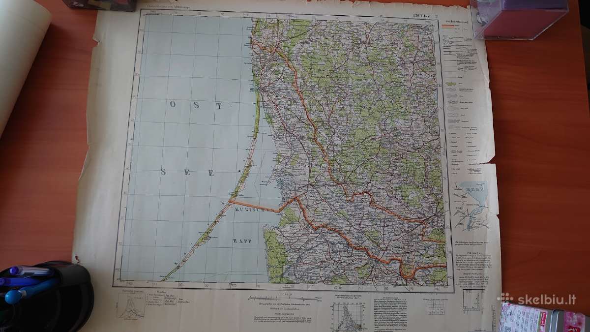 Tilsit, Memel žemėlapis 1933 m.