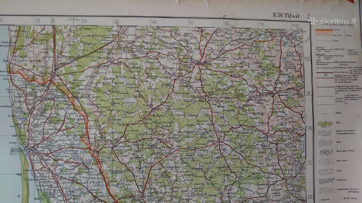 Tilsit, Memel žemėlapis 1933 m. - nuotraukos Nr. 2