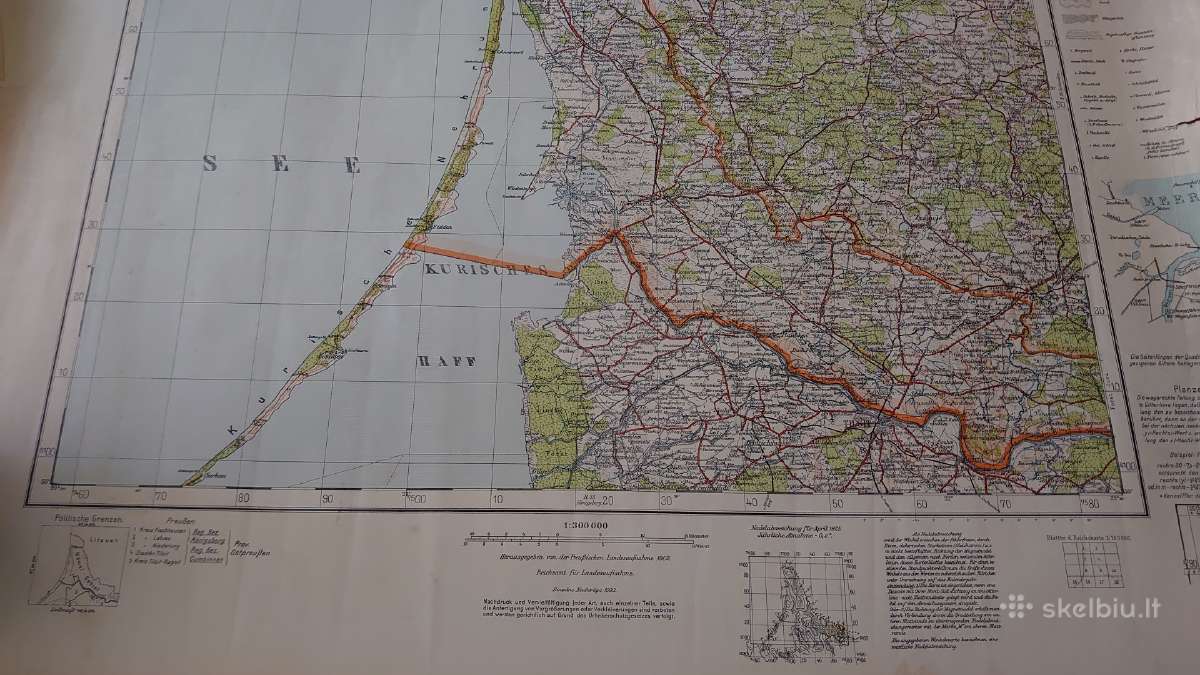 Tilsit, Memel žemėlapis 1933 m. - nuotraukos Nr. 6