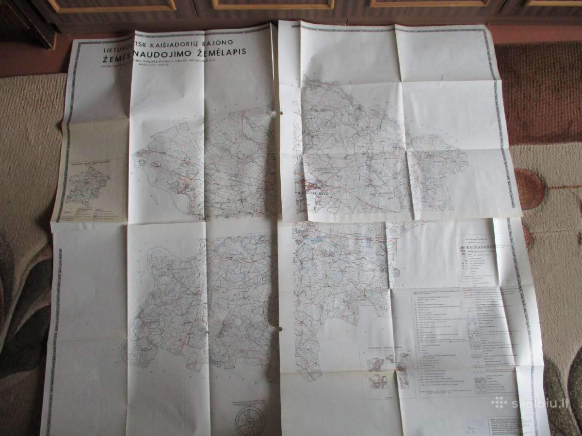 1977 Kaišiadorių rajono žemėlapis
