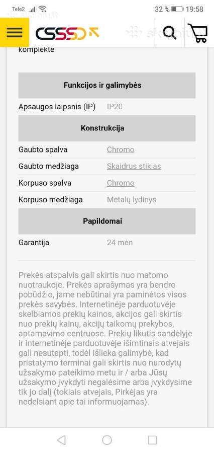 Naujaspakabinamas šviestuvas Britop Gino 5801528 - nuotraukos Nr. 3