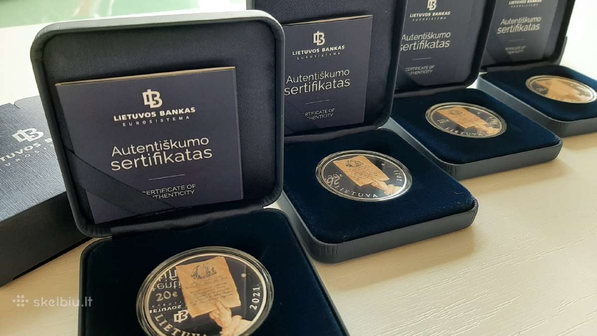 20 € sidabrinė Abiejų Tautų Respublikos Konstituc.