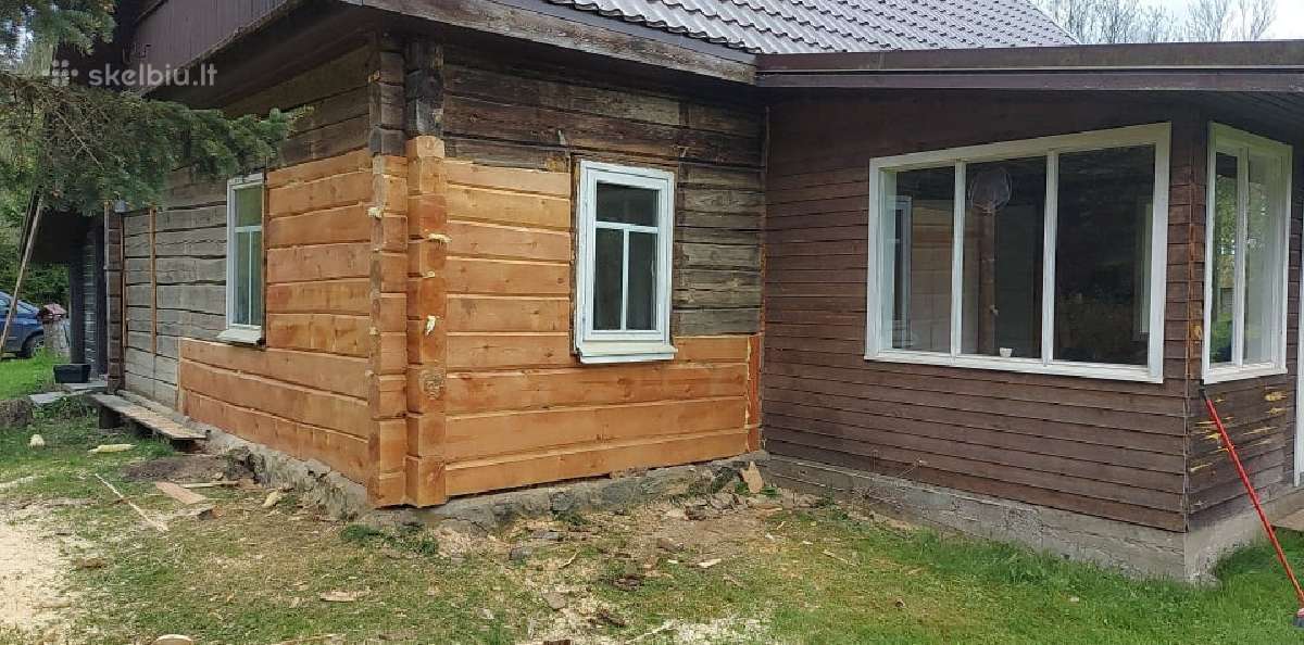 Senų namų rąstų keitimas ir pamatų atnaujinimas - nuotraukos Nr. 24