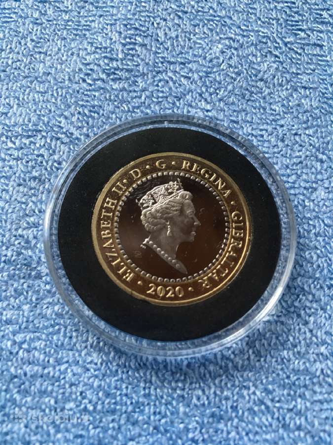 Moneta Gibraltar 2020m. 2 svarai, cu-ni - nuotraukos Nr. 2